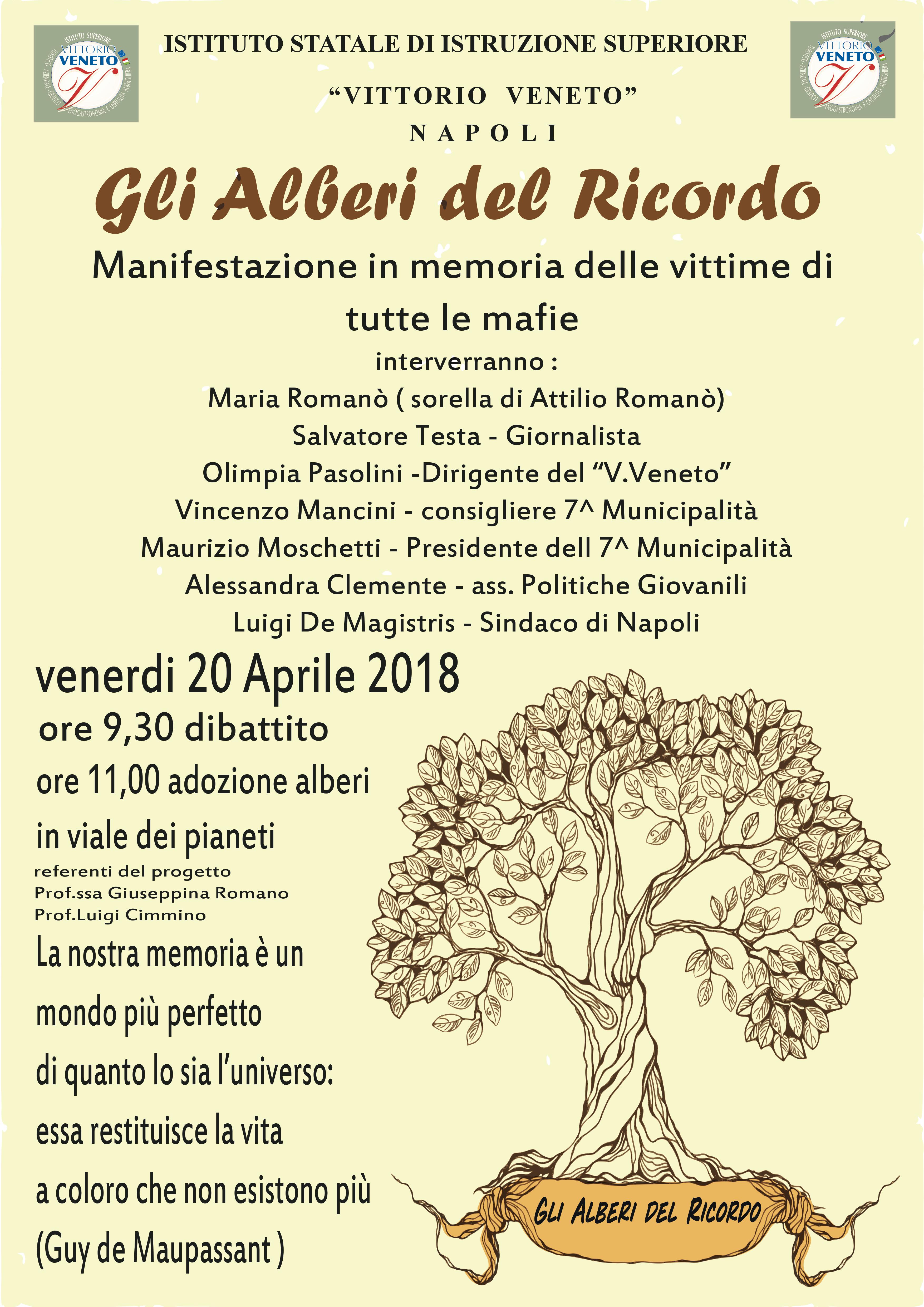 20 aprile - Gli alberi del ricordo - Manifestazione in memoria delle vittime di ...